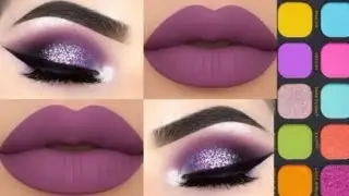 Quick drugstore purple eyes makeup tutorial purple brown eyes makeup bridal makeup simple look