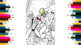 Spider-Man and Venom Are Real Team/The Spider-Verse PRO Coloring/How to Draw!