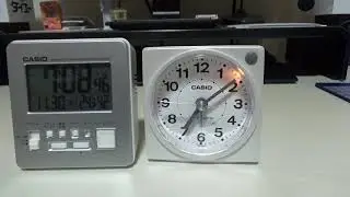 電波目覚まし時計 TQ-750J-7JF 電池交換・受信動画