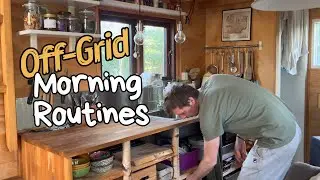 A Typical Morning in My Off-Grid Tiny House I Enjoying The Simple Life in The Forest ☕️🌲