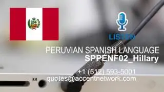 Peruvian Spanish Voice Over Talent - SPPRF04 Issa