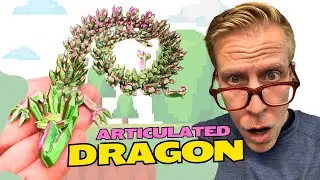 ПОСМОТРИТЕ, КАК Я печатаю на 3D-принтере этого шарнирного дракона!