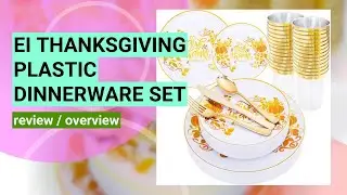 Review: EI Thanksgiving Plastic Dinnerware Set - Perfect for Your Holiday Gathering!