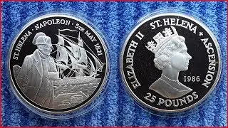 5 oz Silver 165th Anniversary of Napoleon's Death Saint Helena 1986