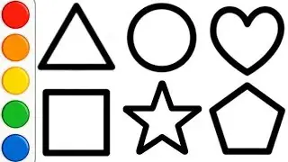 Shapes Learn And Colouring Toddlers #chikubunty #shapes #colouring #toddlers #colournames 