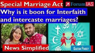Special Marriage Act: Why it benefits Interfaith & intercaste marriages?|Forum IAS |News Simplified|