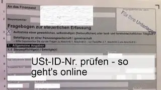 USt-ID-Nr. pr&uuml;fen - so geht's online