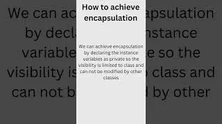 Encapsulation in Java | TechBot