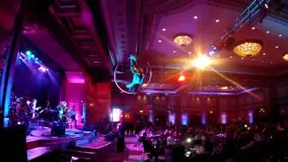 Live Performance by David Garrett with Ruby Karen on Aerial Hoop