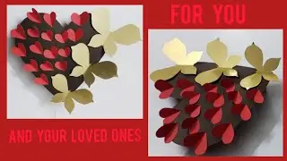 Paper craft/Valentine special/Valentine day craft/Valentine day card/Valentine bouquet/Wall decor