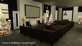 Sims 4 Speed Build Decorating | San Myshuno Holiday Apartment | No CC