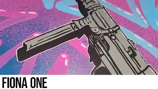 Neon Graffiti with gun - Fiona One / Sketching won't stop 17
