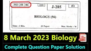Biology 2023 Board Exam Question Paper Solution | Complete Solution Maharashtra Board | HSC | 12th