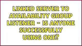 Linked server to Availability Group Listener - is anyone successfully using one?