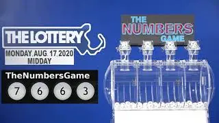 Midday Numbers Game Drawing: Monday August 17, 2020