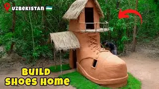 Build Shoe👢House in jungle|Forest Lifestyle|#wildlife #shoes #woodworking #jungle #woodenhouse