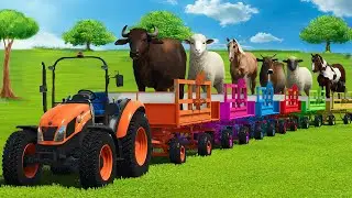 BUFFALO, SHEEP, HORSES, COWS & GOATS TRANSPORT WITH FIAT TRACTORS - FS25
