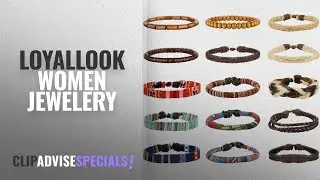 10 Best Selling LOYALLOOK Women Jewelery [2018 ]: LOYALLOOK 15pcs Men Women Linen Hemp Cords Wood