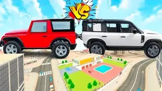 🎯Franklin Giant 🚙 Defender VS Jack Giant 🚗 Thar in Indian Theft auto simulator