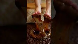 ☕️🫘 ASMR COFFEE SLIME IS CRAZY SOOTHING #feet #slimeasmr