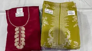 Glass Organza fabric with pure thread work beautiful design suit | For Order- 8278904081