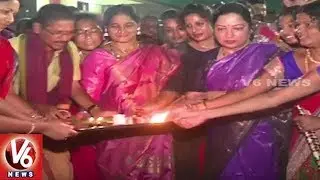 Visaka Industries MD Saroja Participates In Bathukamma Celebrations At Kataram Village | V6 News