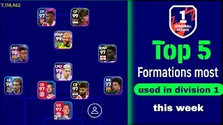 Top 5 Best Formations Most Used In Division 1 #efootball #cara #formation #4-2-4