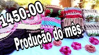 Produção e vendas do mês de junho em crochê