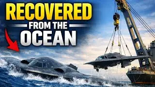 B-2 Stealth Bomber Falls Into Sea | Incredible Recovery Operation #AircraftRecovery #OceanRecovery