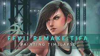 FF7 Remake: Tifa painting timelapse