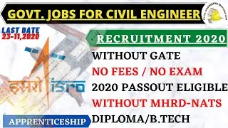 ISRO-SAC RECRUITMENT FRESHER ELIGIBLE 2020