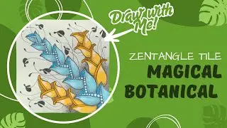 Плитка в стиле дзентангл | Магическая растительность | Находка, Лист девицы, Феску | Расслабляюще...