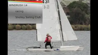 Windrush 14 racing at the Shelley Sailing Club