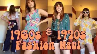 Try On Vintage Thrift Haul | Pre-quarantine Finds | 60 & 70s Style
