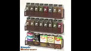 SimpleHouseware 3-Pack Wall Mount Single Tier Spice Rack Installation