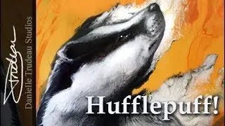 Badger - Harry Potter Hufflepuff House Painting with Oils and Acrylics