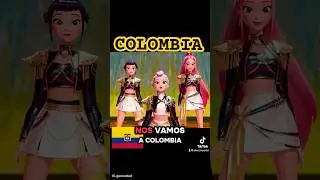 Las guerreras K-pop viajan a Colombia. #kpop #colombia #ai #viral #trending