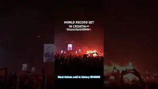 New world record set in ZAGREB, Croatia by Thompson concert that sold 504000 tickets, most ever