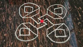 Easy Rangoli for beginners | Kolam 1
