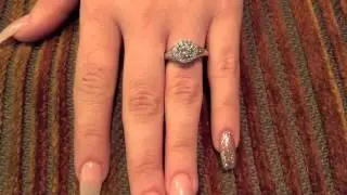 AAA Quality Cubic Zirconia CZ Ring  14K White Gold