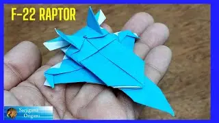 ORIGAMI JET FIGHTER F-22 RAPTOR [TUTORIAL] ओरिगामी जेट विमान / 折り紙ジェット飛行機