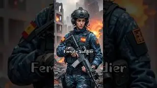 AI Generated Female Soldier #soldier #soldiers #female