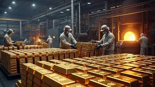 Inside the Gold Refining Plant 🔥 How Rock Turns Into Pure 24K Gold Bars | Full Process