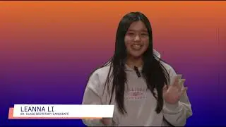 Sr. Class Secretary Candidate - Leanna Li