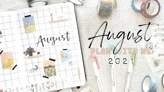 PLAN WITH ME | August 2021 | Bullet Journal Setup - Home Decor