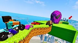 Funny Cars vs Obstacle Challenge #4! | Shrinking Minecraft Track Madness! | BeamNG.drive