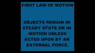 NEWTONS FIRST LAW
