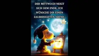 Guten Abend & Gute Nacht Gr&uuml;&szlig;e MIttwoch! ✨ Snoopy malt den Mond 🎨🌙