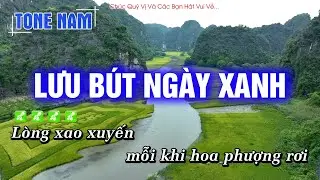Karaoke Lưu Bút Ngày Xanh Tone Nam ( HAY NHẤT ) Hoàng Dũng Karaoke