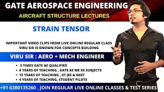 Strain tensor explained for GATE AEROSPACE ENGINEERING preparation | aircraft structure